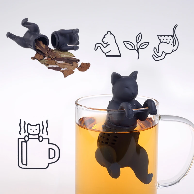 Reusable Silicone Tea Infuser Filter Cat Creative Tea Bag Coffee Diffuser Filter Strainer Strainer Leaf Herbal Spice Filter
Reusable Silicone Tea Infuser Filter Cat Creative Tea Bag Coffee Diffuser Filter Strainer Strainer Leaf Herbal Spice Filter