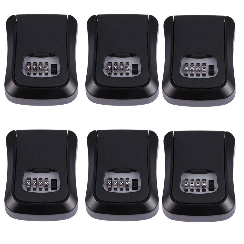 6X Black Password Key Lock Box Wall Mounted Zinc Alloy Key Box Weatherproof 4 Digit Combination Key Storage Lock Box
6X Black Password Key Lock Box Wall Mounted Zinc Alloy Key Box Weatherproof 4 Digit Combination Key Storage Lock Box
