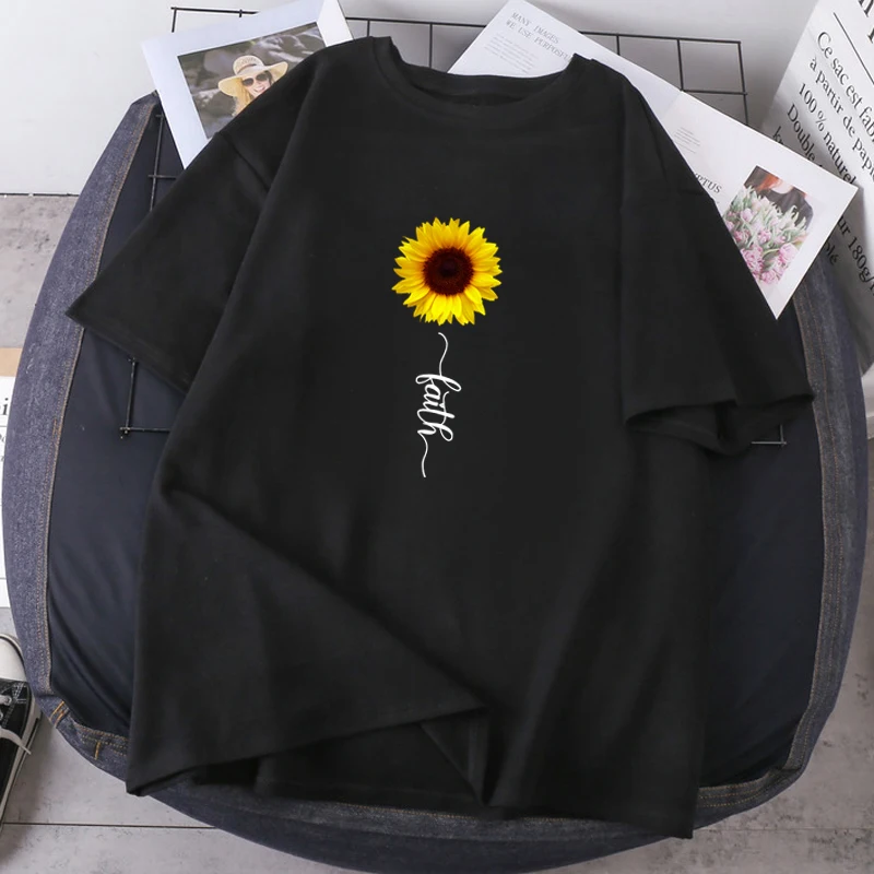 The Sun Flowers Short Sleeve Woman T-shirts Summer High Quality New Clothing Lady Hip Hop O-neck Tops FD11848
The Sun Flowers Short Sleeve Woman T-shirts Summer High Quality New Clothing Lady Hip Hop O-neck Tops FD11848
