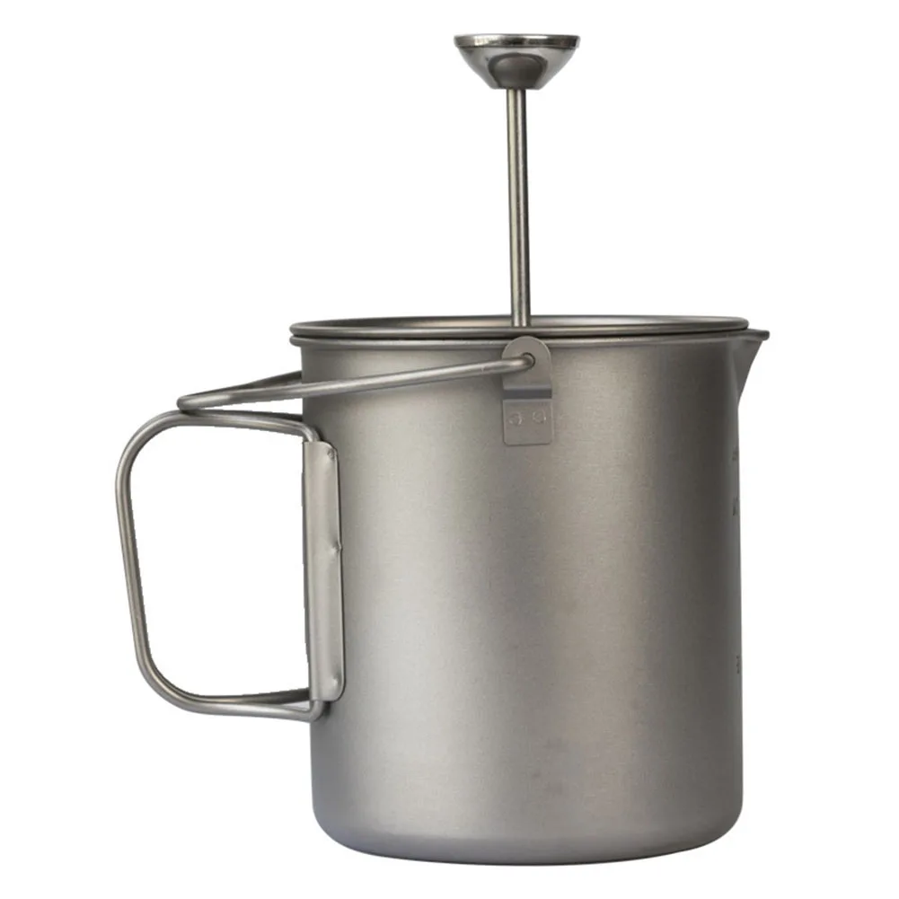 Durable Titanium Coffee Cup 750ml French Press Pot for Home and Camping Brewing Odorless and Lightweight Design
Durable Titanium Coffee Cup 750ml French Press Pot for Home and Camping Brewing Odorless and Lightweight Design