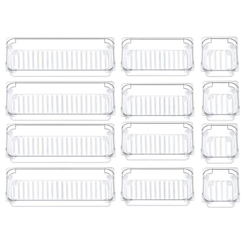 12 Pcs Office Drawer Storage Tray 3 Sizes Transparent Stationery Organizer Drawer Compartment Organizer For Office
12 Pcs Office Drawer Storage Tray 3 Sizes Transparent Stationery Organizer Drawer Compartment Organizer For Office
