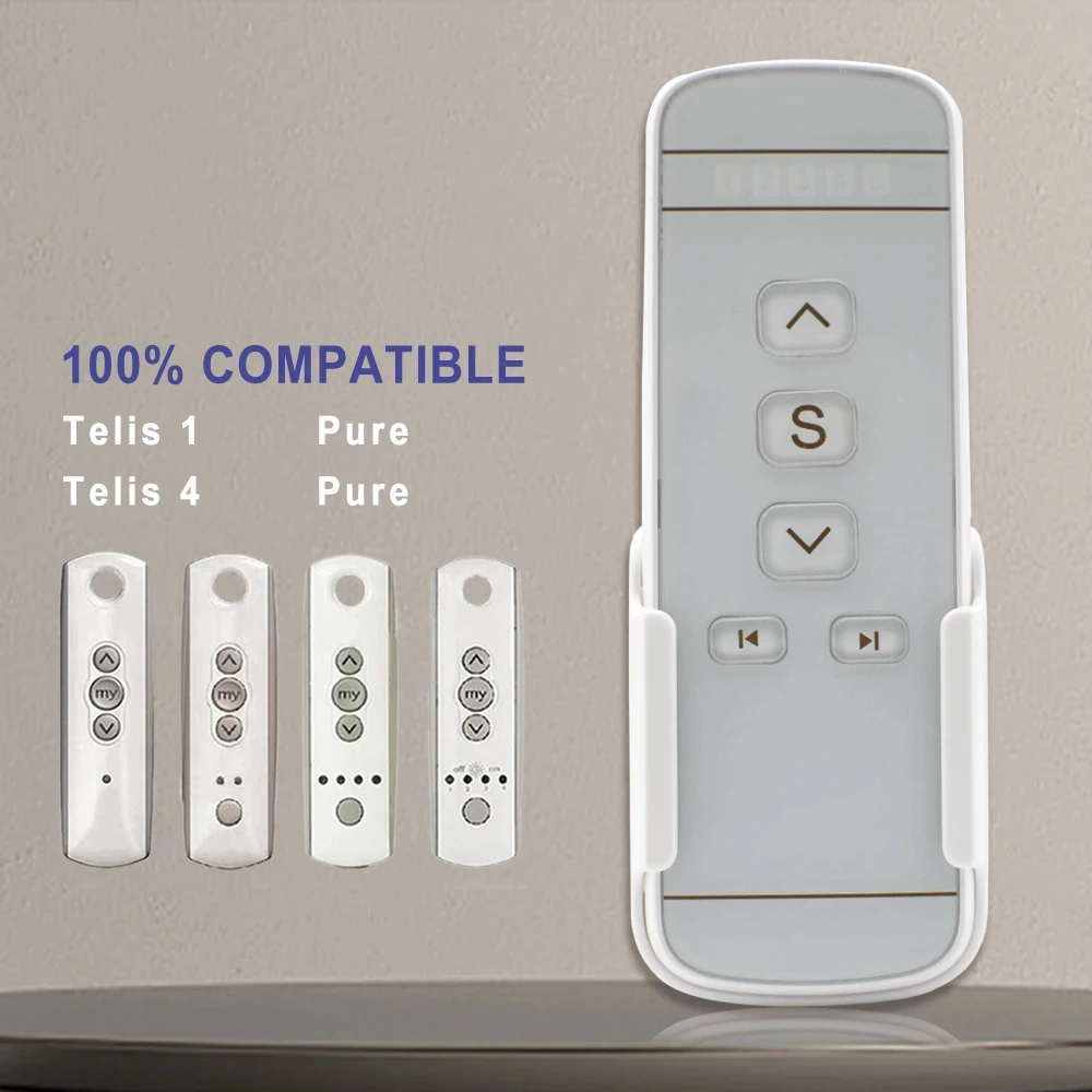 

For Telis 4 Pure 433.42MHz Curtain Remote Control 5 Channels Telis 1 Pure Replacement 1810633 1810632 1810632A 1810631
