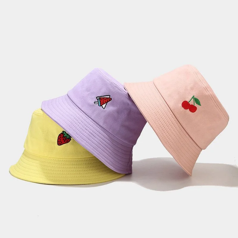 Sun Hat Outdoor Fisherman's Hat Simple Versatile Fruit Pattern Embroidered Basin Hat
Sun Hat Outdoor Fisherman's Hat Simple Versatile Fruit Pattern Embroidered Basin Hat