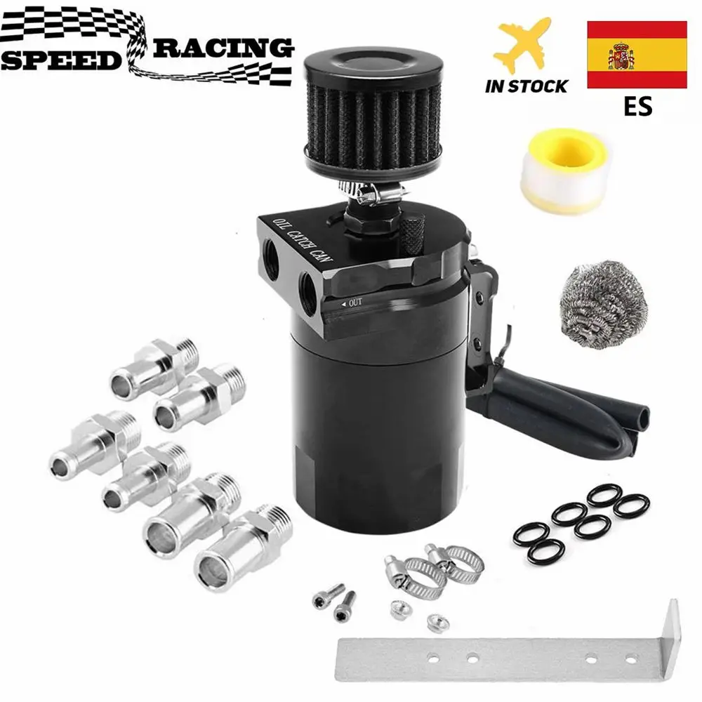 Car Baffled Oil Catch Can Reservoir Tank with Air Filter Breather Baffled Aluminum Fittings Oil Dipstick Hole Breathable Kettle
Car Baffled Oil Catch Can Reservoir Tank with Air Filter Breather Baffled Aluminum Fittings Oil Dipstick Hole Breathable Kettle