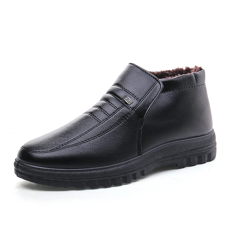 Men Leather Boots Fashion Winter Mens Ankle Boots Thick Sole Plus Fleece Casual Keep Warm Non Slip Cotton Shoes Elderly Footwear
Men Leather Boots Fashion Winter Mens Ankle Boots Thick Sole Plus Fleece Casual Keep Warm Non Slip Cotton Shoes Elderly Footwear