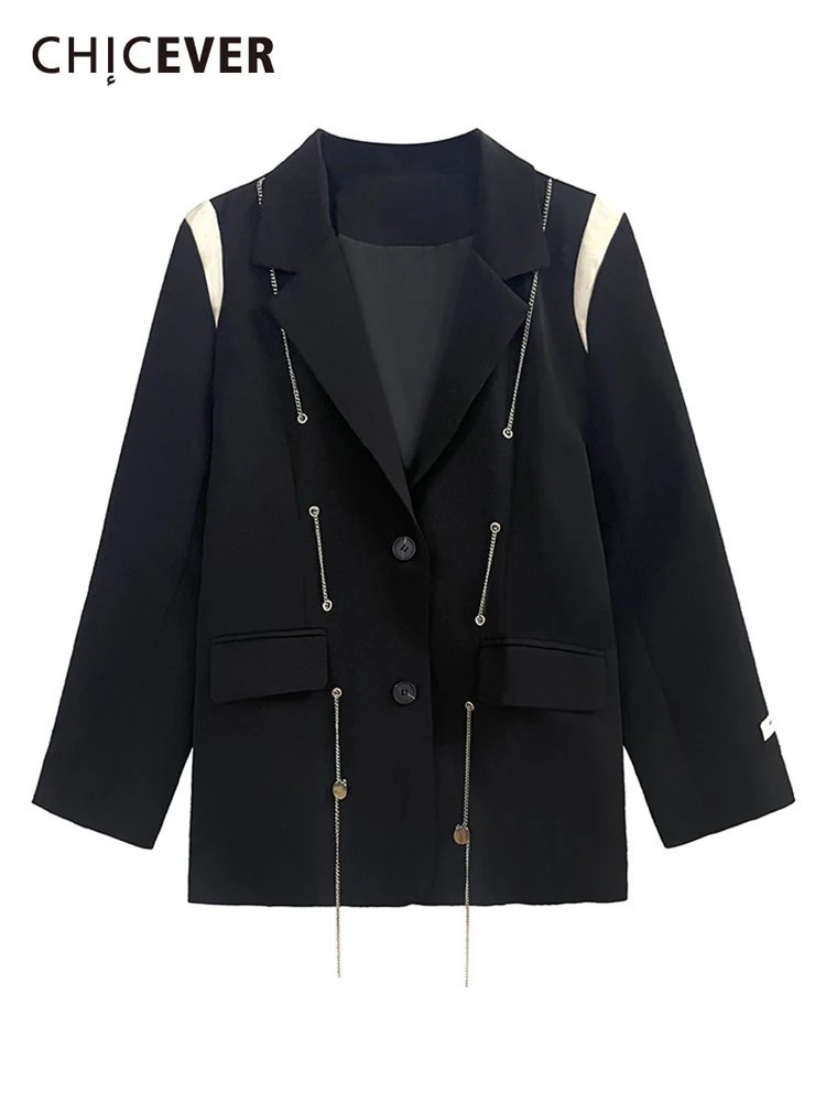 CHICEVER Solid Embroidered Blazers For Women Notched Long Sleeve Letter Korean Loose Blazer Female Autumn Fashion Clothing 2022
CHICEVER Solid Embroidered Blazers For Women Notched Long Sleeve Letter Korean Loose Blazer Female Autumn Fashion Clothing 2022