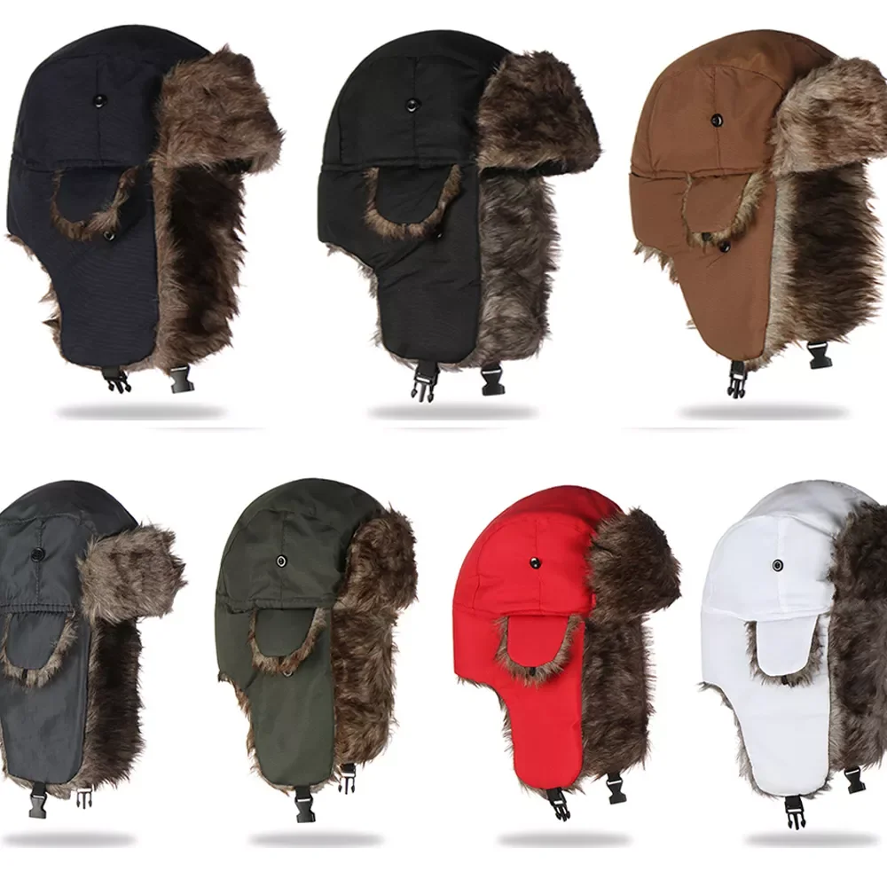 Unisex Men Women Russian Hat Trapper Bomber Warm Trooper Ear Flaps Winter Ski Hat Solid Fluffy Faux Fur Cap Headwear Bonnet
Unisex Men Women Russian Hat Trapper Bomber Warm Trooper Ear Flaps Winter Ski Hat Solid Fluffy Faux Fur Cap Headwear Bonnet