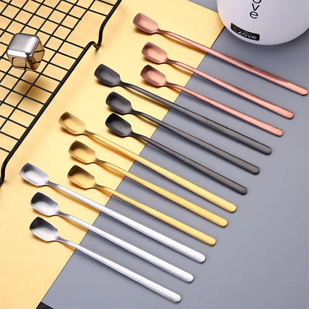 304 Stainless Steel Square Head Ice Spoons Home Kitchen Long Handle Coffee Dessert Cocktail Stirring Scoops dropshipping
304 Stainless Steel Square Head Ice Spoons Home Kitchen Long Handle Coffee Dessert Cocktail Stirring Scoops dropshipping