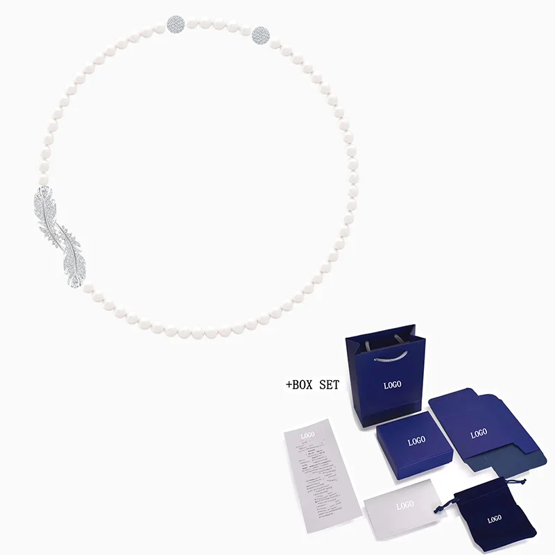 2020 Fashion Jewelry SWA New NICE NECKLACE Beautiful Trendy Feather Crystal Pearl Crystal Female Romantic Jewelry Gift
2020 Fashion Jewelry SWA New NICE NECKLACE Beautiful Trendy Feather Crystal Pearl Crystal Female Romantic Jewelry Gift