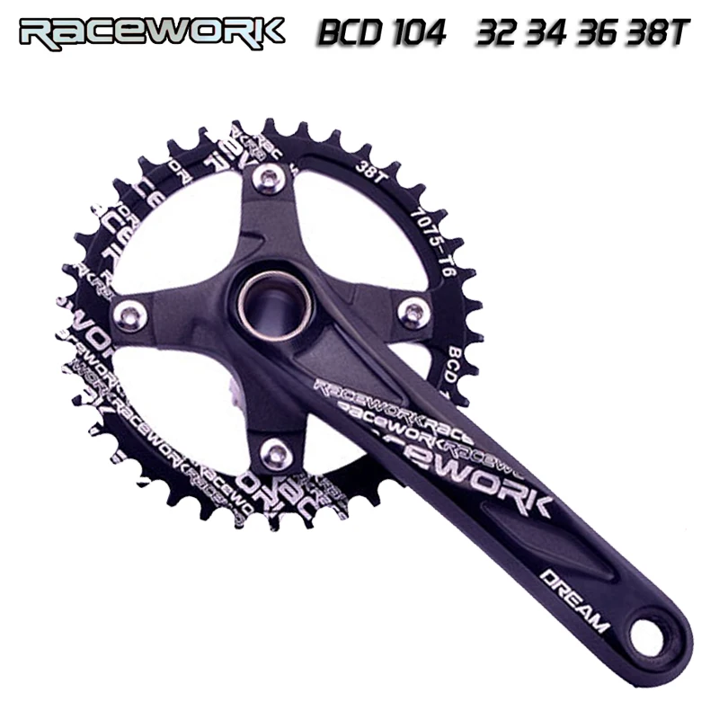Single Speed ytem Wide Chainring 104 BCD ROUND 32t 34t 36t 38t MTB 11 10 9 1*11 Crank Chainring Ring
Single Speed ytem Wide Chainring 104 BCD ROUND 32t 34t 36t 38t MTB 11 10 9 1*11 Crank Chainring Ring