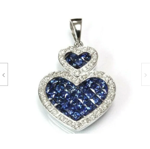 Фото Роскошное ожерелье с подвеской в виде сердца ANGLANG Свадебный блестящий кулон