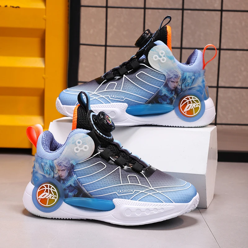 2023 New Children Shoes Fashion Boys Girls Outdoor Basjetball Shoes Rotary Buttons Kids Sneakers Breathable Casual Sport Shoes
2023 New Children Shoes Fashion Boys Girls Outdoor Basjetball Shoes Rotary Buttons Kids Sneakers Breathable Casual Sport Shoes