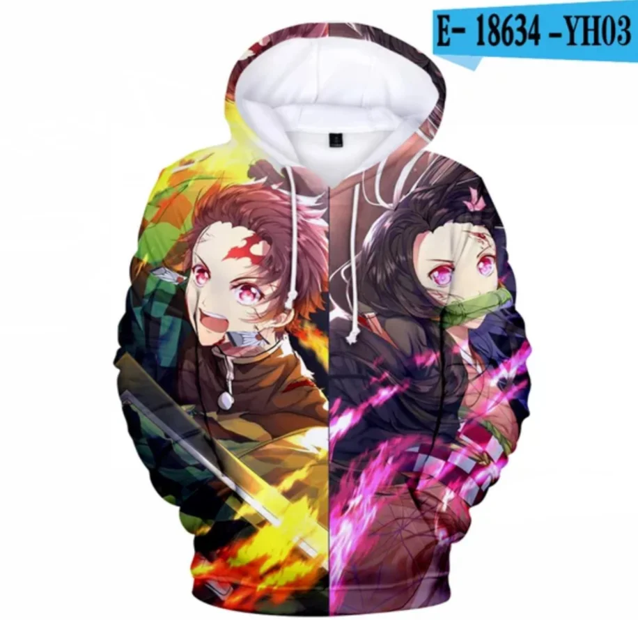 New Devil Slayer 3D Printing Hooded Sweater Men's and Women's Casual Sportswear Versatile Harajuku Boys and Girls Cute Pullovers
New Devil Slayer 3D Printing Hooded Sweater Men's and Women's Casual Sportswear Versatile Harajuku Boys and Girls Cute Pullovers