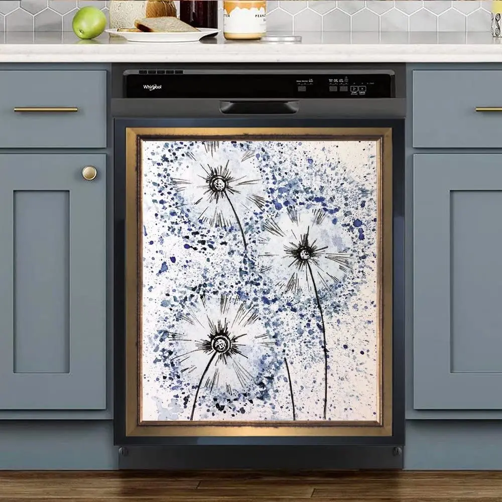 Dandelion Flower Dishwasher Magentic Cover, Painted Style Self Adhesive Magnet Refrigerator Front Door Decal, Home Kitchen Appli
Dandelion Flower Dishwasher Magentic Cover, Painted Style Self Adhesive Magnet Refrigerator Front Door Decal, Home Kitchen Appli