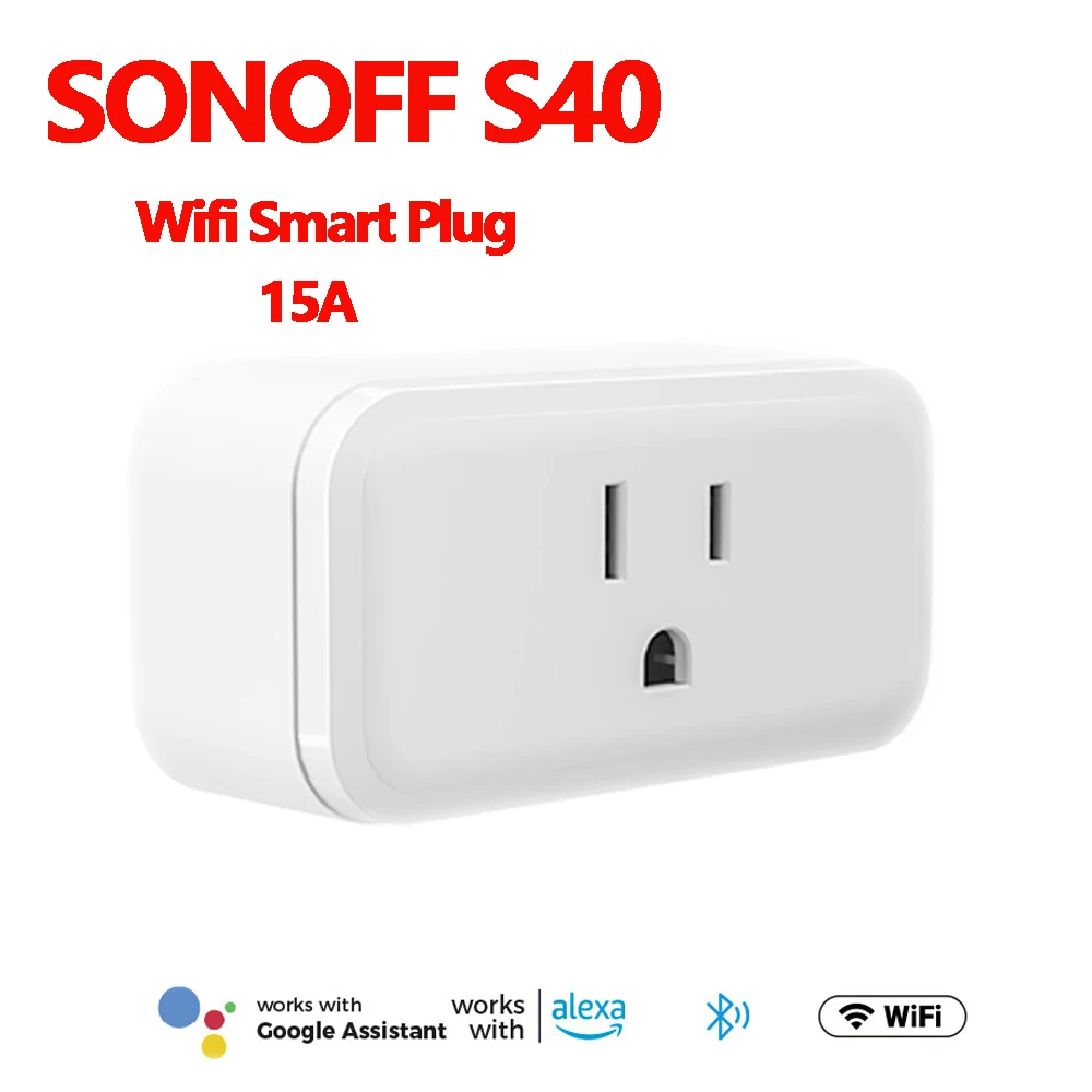 SONOFF iPlug S40 US 15A WiFi Smart Plug Wireless Power Socket Electricity Statistics Bluetooth Pairing Via eWelink APP Alexa
SONOFF iPlug S40 US 15A WiFi Smart Plug Wireless Power Socket Electricity Statistics Bluetooth Pairing Via eWelink APP Alexa
