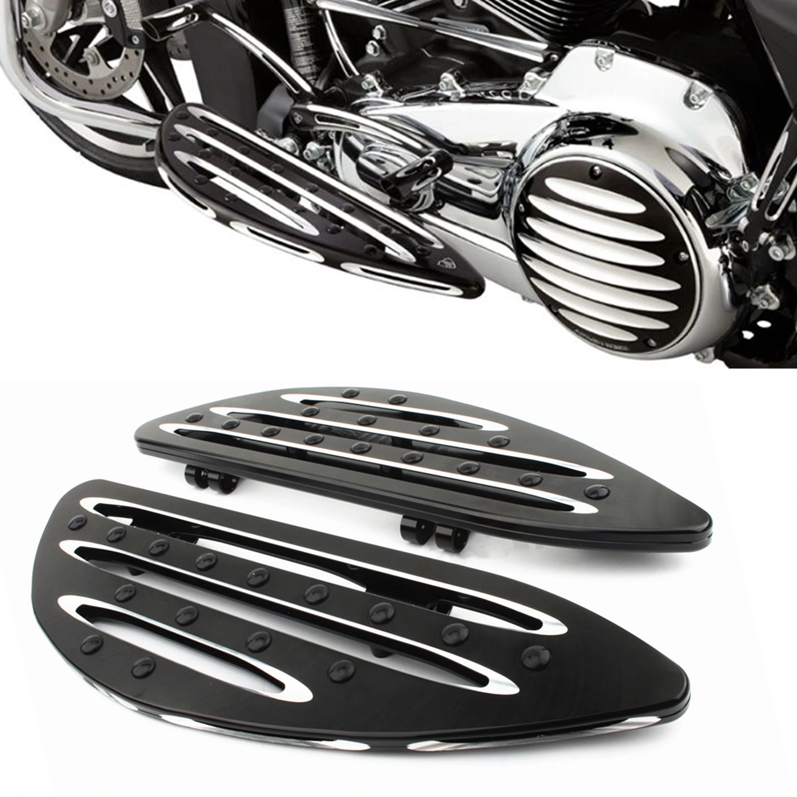 For Harley Glide/Street Glide/Supreme Glide/Road King Motorcycle Front Stretched Footrest Pedal Kit 
For Harley Glide/Street Glide/Supreme Glide/Road King Motorcycle Front Stretched Footrest Pedal Kit
