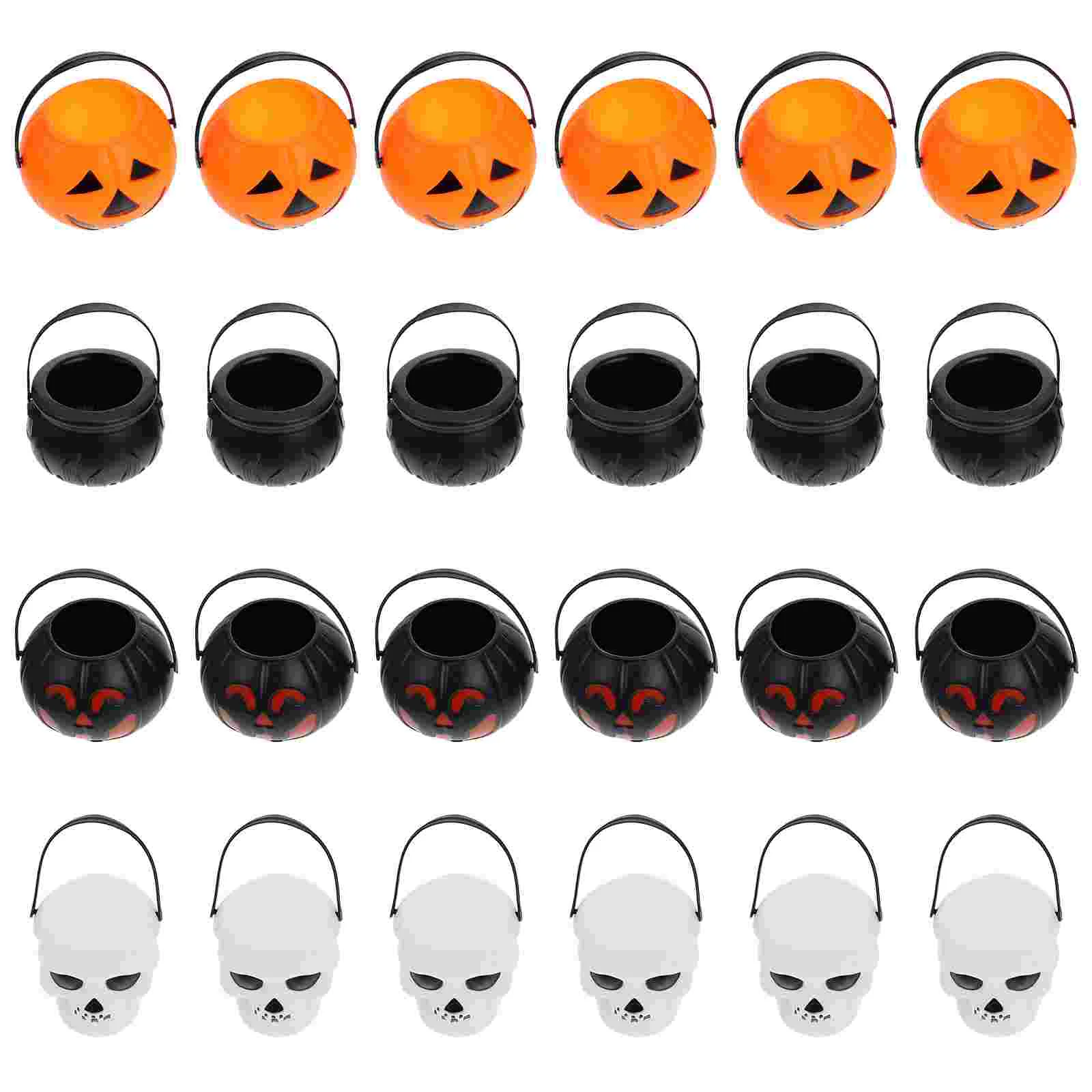 24 Pcs Halloween Candy Bucket Themed Decorative Ornament Prop Mini Buckets Delicate Plastic Festival
24 Pcs Halloween Candy Bucket Themed Decorative Ornament Prop Mini Buckets Delicate Plastic Festival