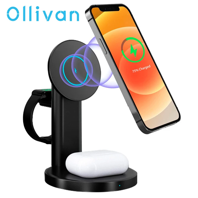 15W Magnetic Wireless Charger For iPhone 12 13 Pro Max Fast Charging Dock Station Desktop Phone Stand For Apple IWatch Airpods
15W Magnetic Wireless Charger For iPhone 12 13 Pro Max Fast Charging Dock Station Desktop Phone Stand For Apple IWatch Airpods
