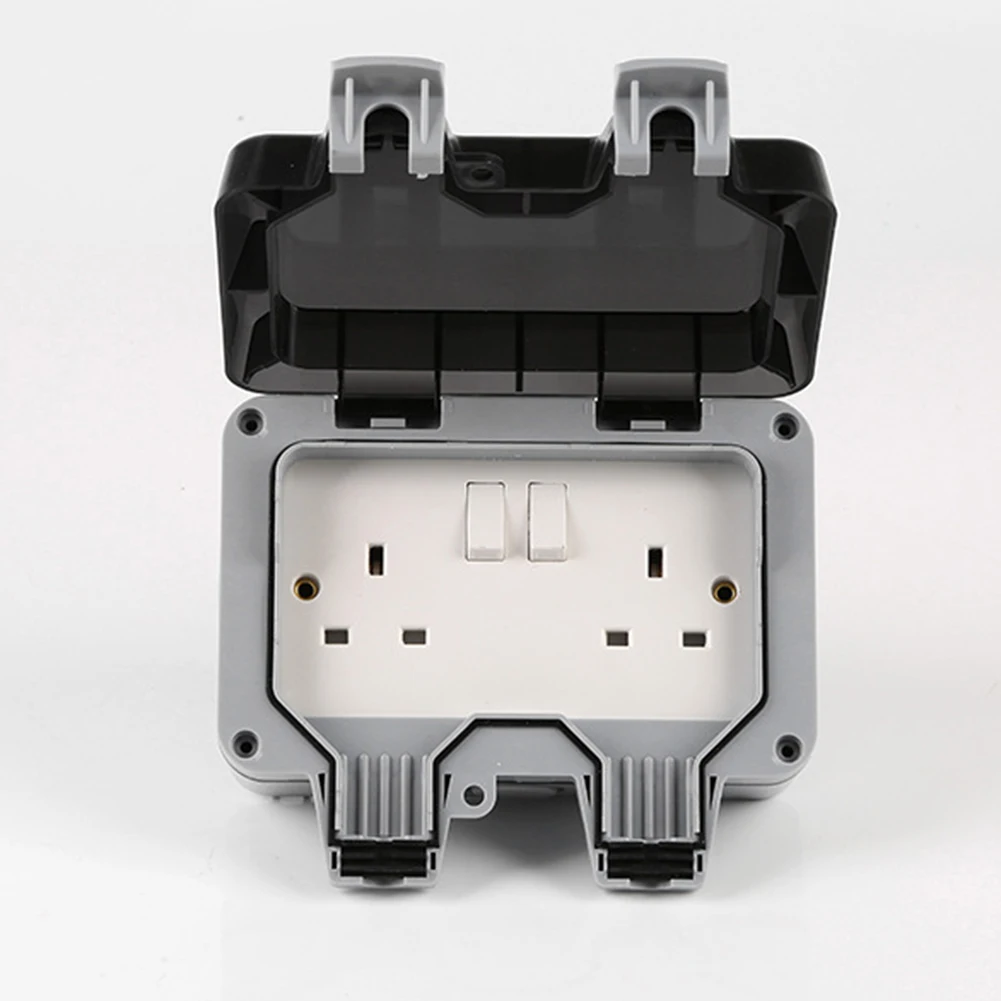 13A 2 Gang Outdoor Socket IP66 Waterproof Double Socket 220-250V Grey And White Wall Electrical Outlets 17*15*8cm
13A 2 Gang Outdoor Socket IP66 Waterproof Double Socket 220-250V Grey And White Wall Electrical Outlets 17*15*8cm