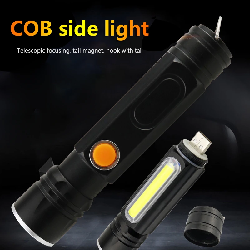 Новинка + COB10, яркий фонарик, фонарик с USB-зарядкой и фокусировкой, водонепроницаемый тактический фонарь с магнитным крючком
Новинка + COB10, яркий фонарик, фонарик с USB-зарядкой и фокусировкой, водонепроницаемый тактический фонарь с магнитным крючком