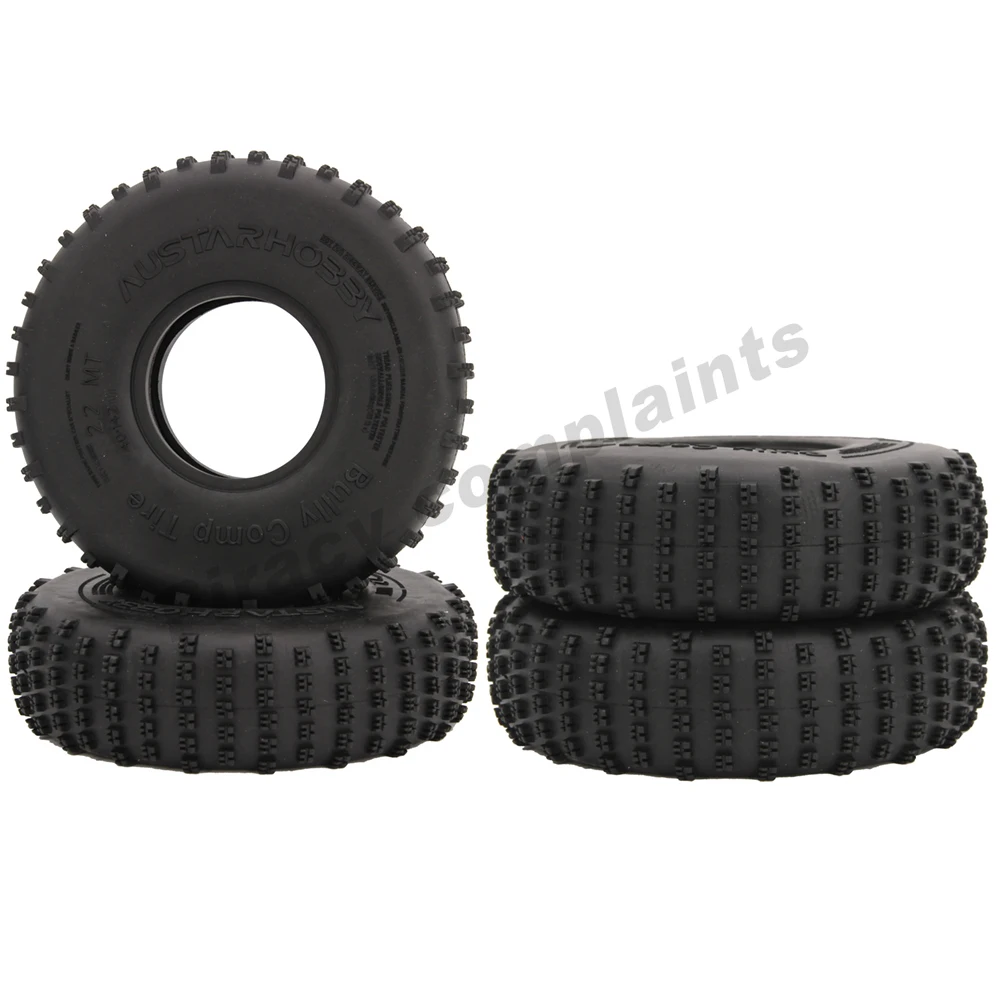 4 шт. 2 "шины кожаные 42*40 мм Багги Bully Comp колесные шины для RR10 Bomber RBX10 RyftRC Crawler Axial SCX10