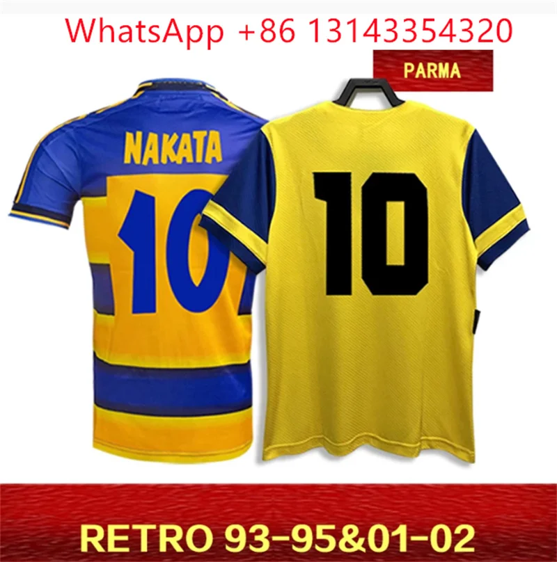 1993-1995 Parma vintage football shirt, Gianfranco Zola ,01-02Nakata, Diwayo Cannavaro Commemorative T-shirt
1993-1995 Parma vintage football shirt, Gianfranco Zola ,01-02Nakata, Diwayo Cannavaro Commemorative T-shirt
