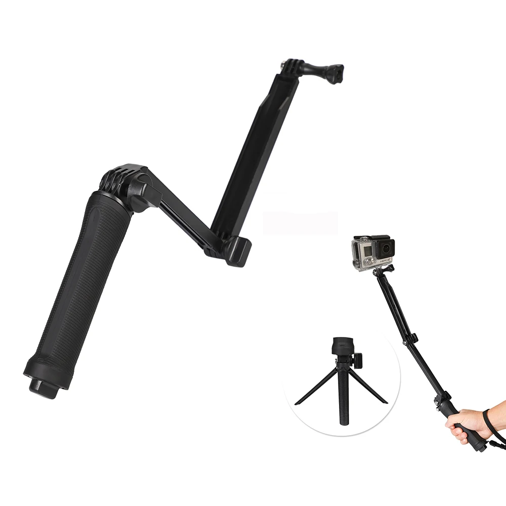 

Go Pro Accessories 3 Way Grip Waterproof Monopod Selfie Stick Tripod Stand for GoPro Hero 10 9 8 7 6 5 4 Yi SJCAM EKENsssTT
