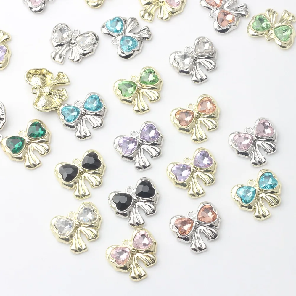 10PCS Fashion Simple Alloy Bow Set Diamond Hand-Made Pendants DIY Jewelry Gifts For Women Handmade Accessories
10PCS Fashion Simple Alloy Bow Set Diamond Hand-Made Pendants DIY Jewelry Gifts For Women Handmade Accessories