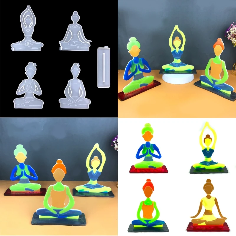 2 Pcs DIY Yoga Sport Theme Silicone Mold with Yoga Mat Mold for Home Office Ornament Gymnast Silicone Mold DIY Yoga Girl Craft
2 Pcs DIY Yoga Sport Theme Silicone Mold with Yoga Mat Mold for Home Office Ornament Gymnast Silicone Mold DIY Yoga Girl Craft