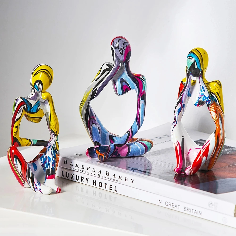 Colorful Graffiti Sculpture Thinker Statue Resin Abstract Figurine Home Deoor Interior Office Desktop Handmade Crafts Decoration
Colorful Graffiti Sculpture Thinker Statue Resin Abstract Figurine Home Deoor Interior Office Desktop Handmade Crafts Decoration
