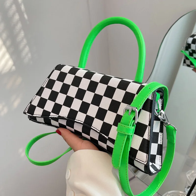 2022 Brand Designer Women Wide Strap Armpit Bag Neon Yellow Green Shoulder Bag Ladies Plaid Handbag Party Totes Messenger Bags
2022 Brand Designer Women Wide Strap Armpit Bag Neon Yellow Green Shoulder Bag Ladies Plaid Handbag Party Totes Messenger Bags