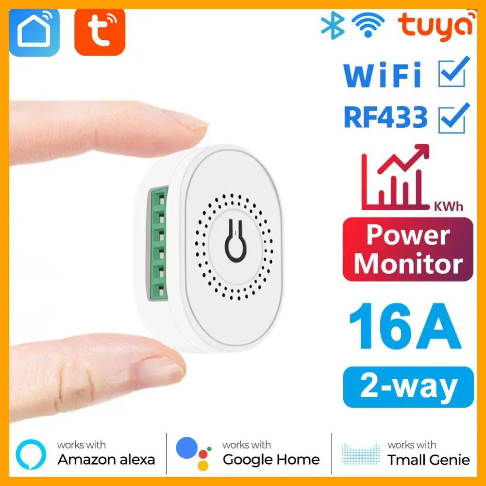 16A Mini Smart Wifi+RF433 DIY Switch ,Universal Breaker 2 Way Control Power Monitor Works With Alexa Google Home Smart Life App
16A Mini Smart Wifi+RF433 DIY Switch ,Universal Breaker 2 Way Control Power Monitor Works With Alexa Google Home Smart Life App