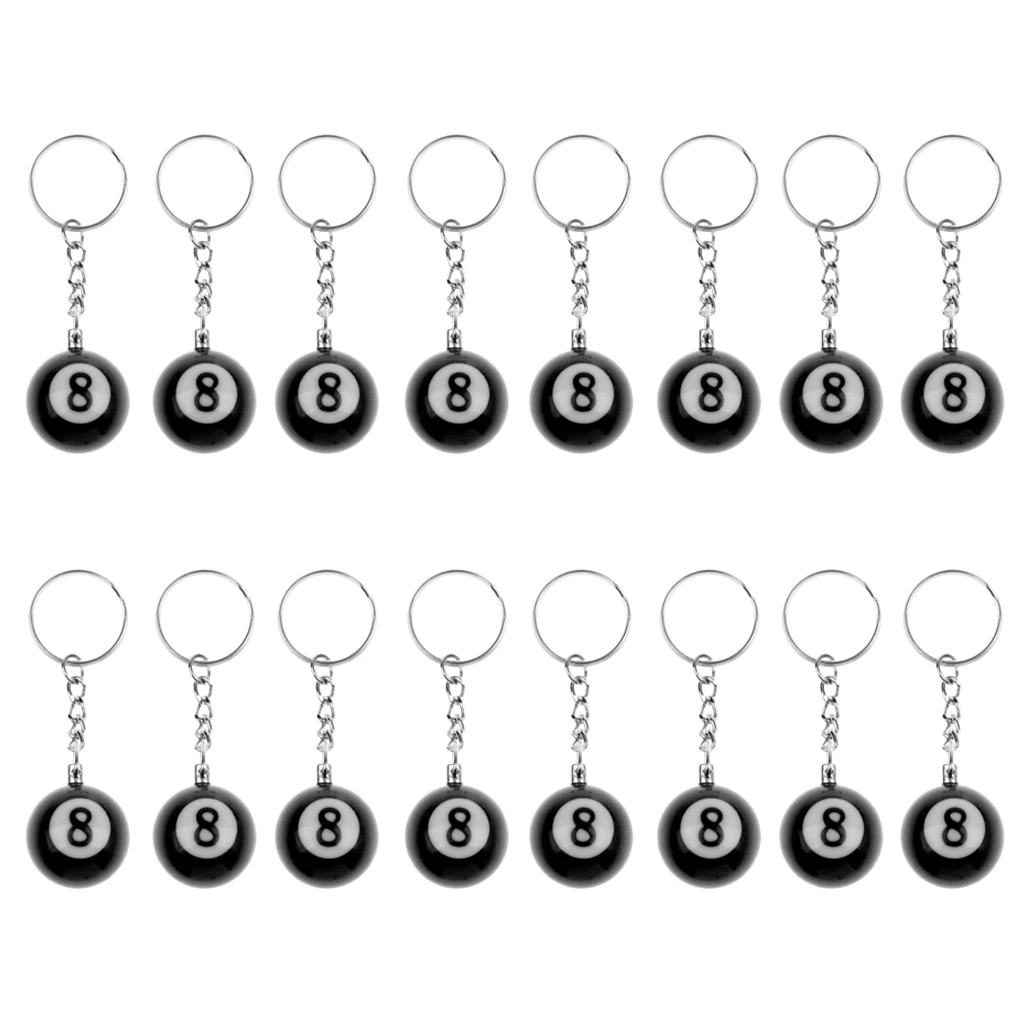 16 Pcs Billiard Pool Keychain Snooker Table Ball Key Ring Gift Lucky NO.8 Keychain 25mm
16 Pcs Billiard Pool Keychain Snooker Table Ball Key Ring Gift Lucky NO.8 Keychain 25mm