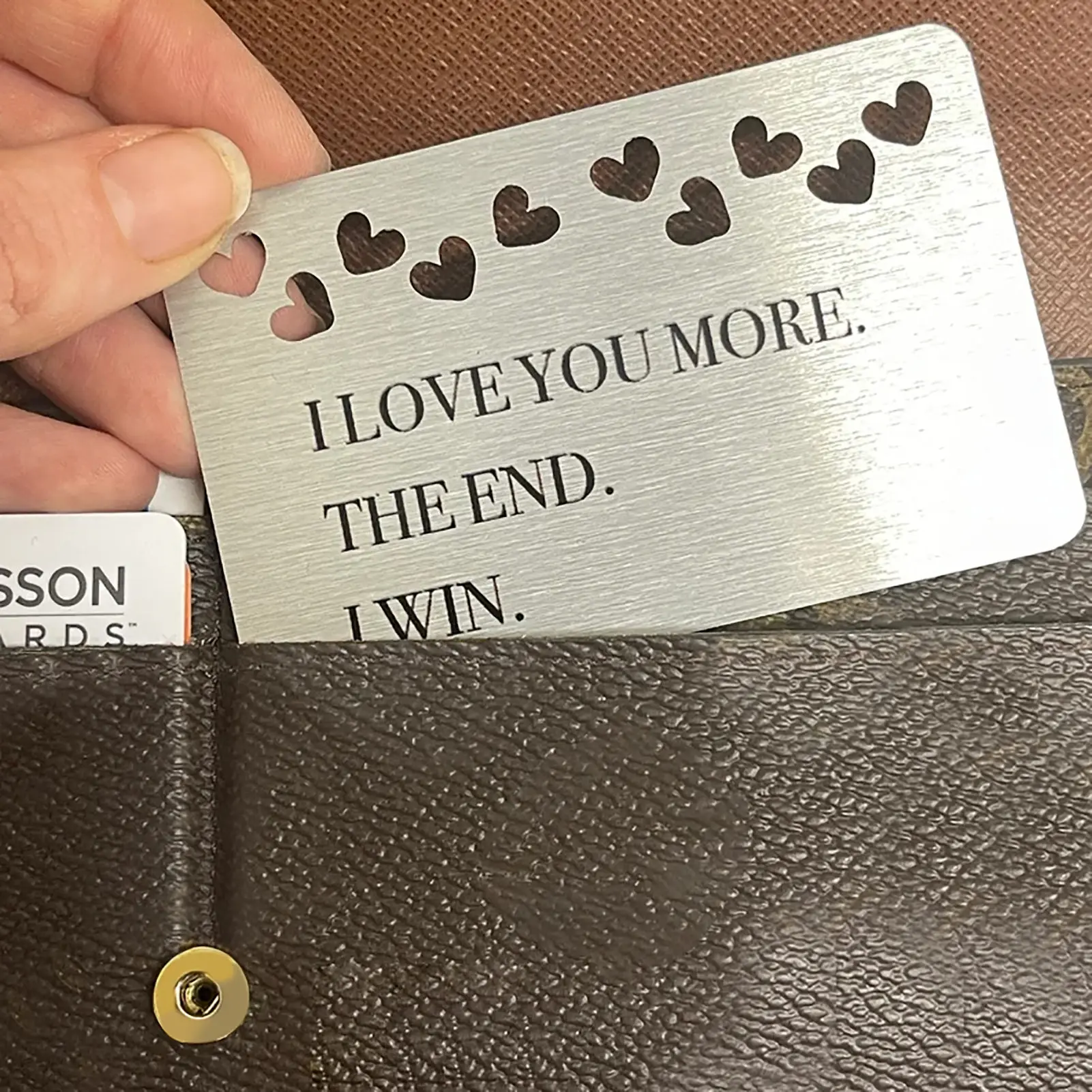 Стальной бумажник, открытка с гравировкой, стальной бумажник, вставка для карт, креативный бумажник, украшение для карт, мини-заметки о любв... 
Стальной бумажник, открытка с гравировкой, стальной бумажник, вставка для карт, креативный бумажник, украшение для карт, мини-заметки о любв...