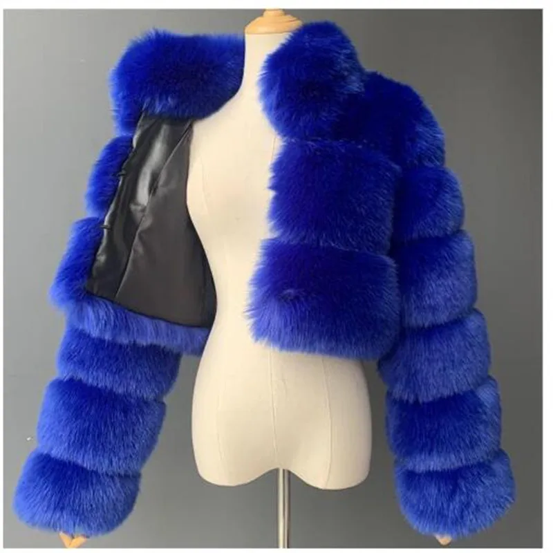 Winter Women Fashion Cropped Faux Fur Coat Warm Stand Fur Collar Slim Fluffy Fur Short Stand Collar Jacket
Winter Women Fashion Cropped Faux Fur Coat Warm Stand Fur Collar Slim Fluffy Fur Short Stand Collar Jacket