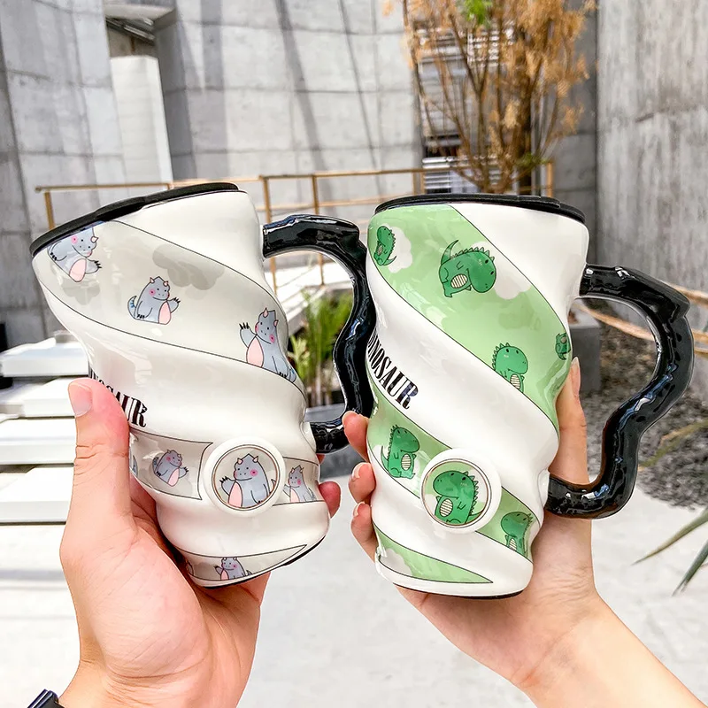 Cartoon Dinosaur Ceramic Cup Large Capacity With Lid Creative Mug Water Cup Business Office Tea Cup Cup
Cartoon Dinosaur Ceramic Cup Large Capacity With Lid Creative Mug Water Cup Business Office Tea Cup Cup