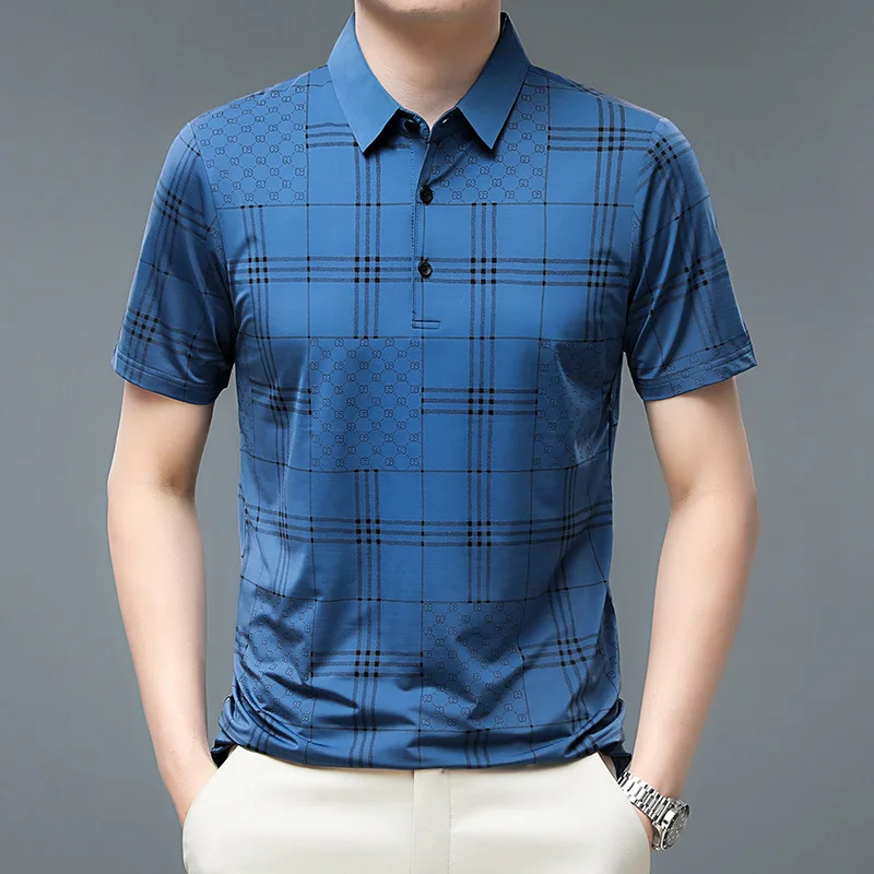 2023 Summer New Men's Polo Shirt Turn-down Collar Short Sleeve Loose Striped Button Check Casual Comfort Fashion Tops
2023 Summer New Men's Polo Shirt Turn-down Collar Short Sleeve Loose Striped Button Check Casual Comfort Fashion Tops