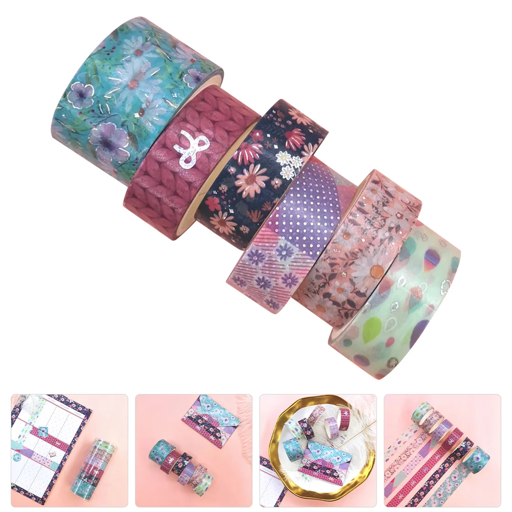 6 Rolls Decorative Tapes Floral Washi Tape Self-adhesive Craft Tapes Floral Scrapbooking Tapes
6 Rolls Decorative Tapes Floral Washi Tape Self-adhesive Craft Tapes Floral Scrapbooking Tapes