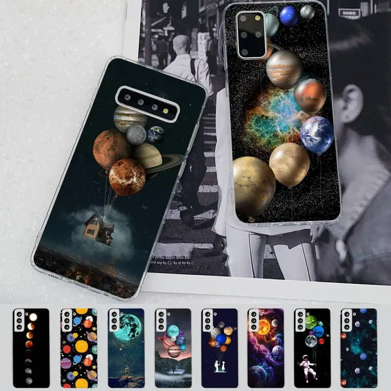 

Yinuoda Sky Space Planet Moon Stars Phone Case for Samsung S21 A10 for Redmi Note 7 9 for Huawei P30Pro Honor 8X 10i cover