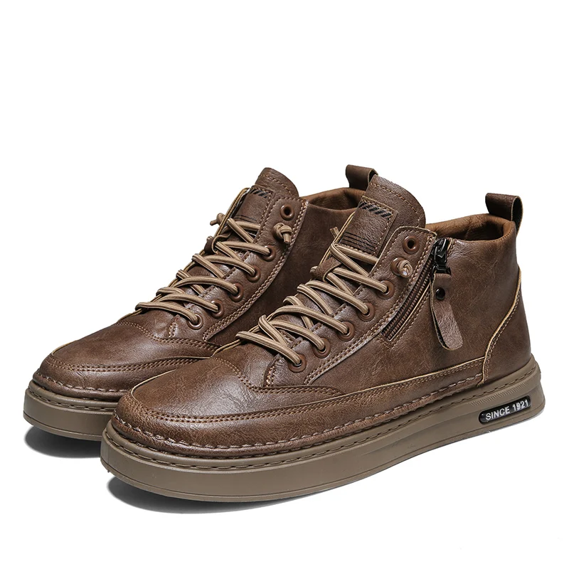 Мужские высокие ботинки, бесплатная доставка, Мужская Брендовая обувь на молнии, мужская повседневная корейская модная рабочая обувь, мужс... 
Мужские высокие ботинки, бесплатная доставка, Мужская Брендовая обувь на молнии, мужская повседневная корейская модная рабочая обувь, мужс...