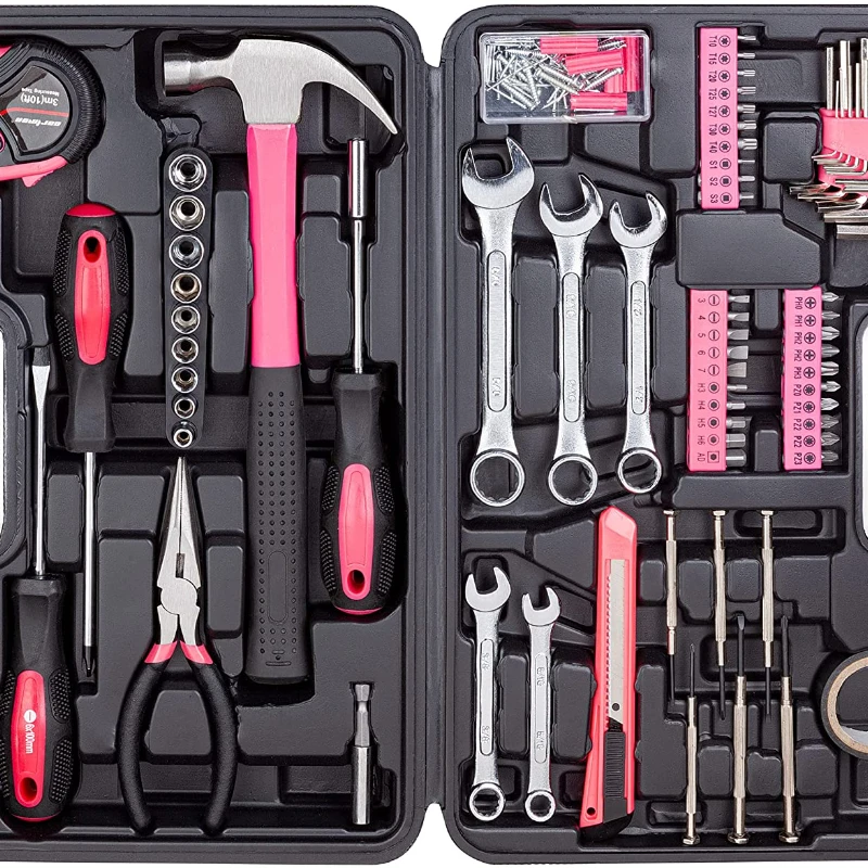 Free Shipping 148Piece Tool Set General Household Hand Tool Kit with Plastic Toolbox Storage Case Pink
Free Shipping 148Piece Tool Set General Household Hand Tool Kit with Plastic Toolbox Storage Case Pink