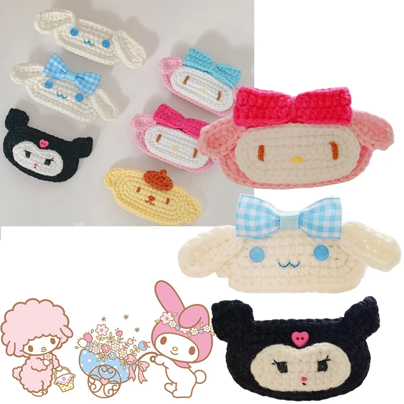 Sanrio Kawaii Hair Clip Cinnamorol Mymelody Knitted BB Clip StellaLou Broken Hair Edge Clip Plush Toys For Girls Anime Gift
Sanrio Kawaii Hair Clip Cinnamorol Mymelody Knitted BB Clip StellaLou Broken Hair Edge Clip Plush Toys For Girls Anime Gift