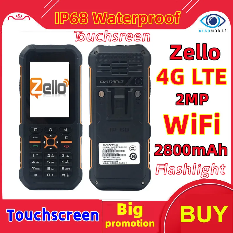 Rungee Zello IP68 Phone 4G LTE Wifi 2800 mAh Waterproof 2.4 INCH RAM512MB ROM 4GB 4G Explosion-proof Mobile
Rungee Zello IP68 Phone 4G LTE Wifi 2800 mAh Waterproof 2.4 INCH RAM512MB ROM 4GB 4G Explosion-proof Mobile