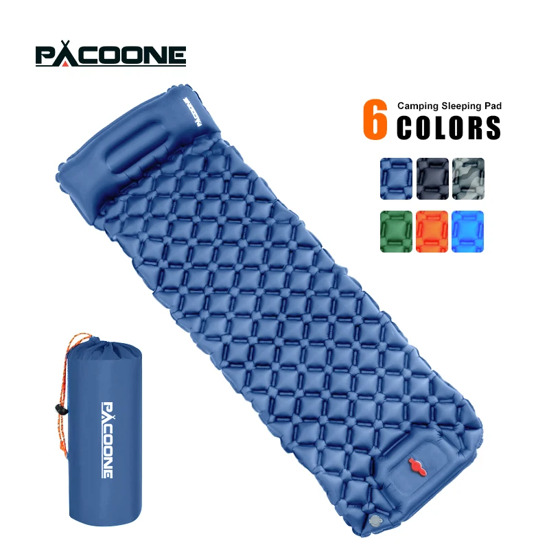 PACOONE Ultralight Outdoor Camping Sleeping Pad Air Mat Inflatable Mattress with Pillows Built-in Inflator Pump Travel Hiking
PACOONE Ultralight Outdoor Camping Sleeping Pad Air Mat Inflatable Mattress with Pillows Built-in Inflator Pump Travel Hiking