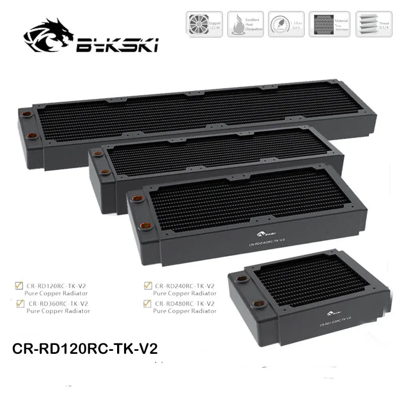 Bykski Wate Cooling Radiator 120/240/360/480 40mm,Red Copper/2 Layers 12 FPI 120mm Fan Computer Water Cooling Liquild Cooler Row
Bykski Wate Cooling Radiator 120/240/360/480 40mm,Red Copper/2 Layers 12 FPI 120mm Fan Computer Water Cooling Liquild Cooler Row
