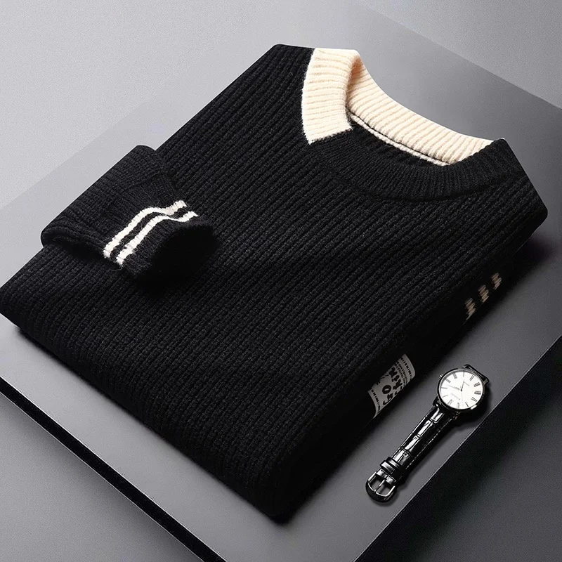New 2023 Men's Sweater High quality Autumn and Winter Fashion South Korean Loose Youth Handsome Color Contrast Knitted Pullover
New 2023 Men's Sweater High quality Autumn and Winter Fashion South Korean Loose Youth Handsome Color Contrast Knitted Pullover