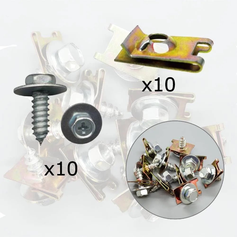 10 Set Screws 6.3 X 19 MM With Sheet Metal Nuts Screws Sheet Metal Nut Underbody Fender Screw Clips For BMW Opel Ford
10 Set Screws 6.3 X 19 MM With Sheet Metal Nuts Screws Sheet Metal Nut Underbody Fender Screw Clips For BMW Opel Ford
