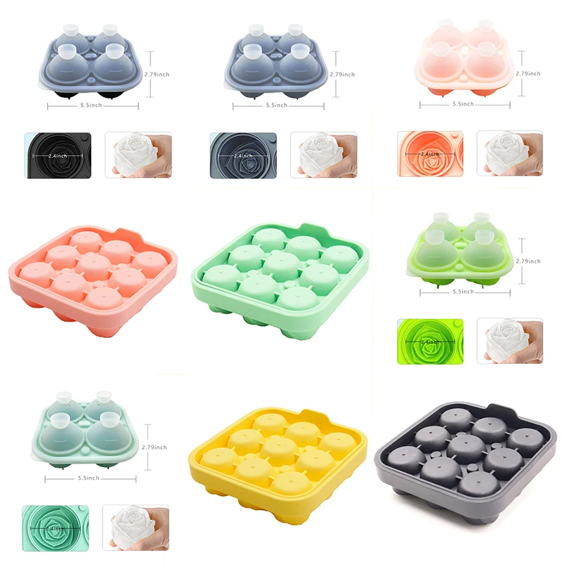 4/9 Cells Party Mold Ice Cube Rose Silicone Maker Easy-Release Bar Trays Reusable With Lids
4/9 Cells Party Mold Ice Cube Rose Silicone Maker Easy-Release Bar Trays Reusable With Lids