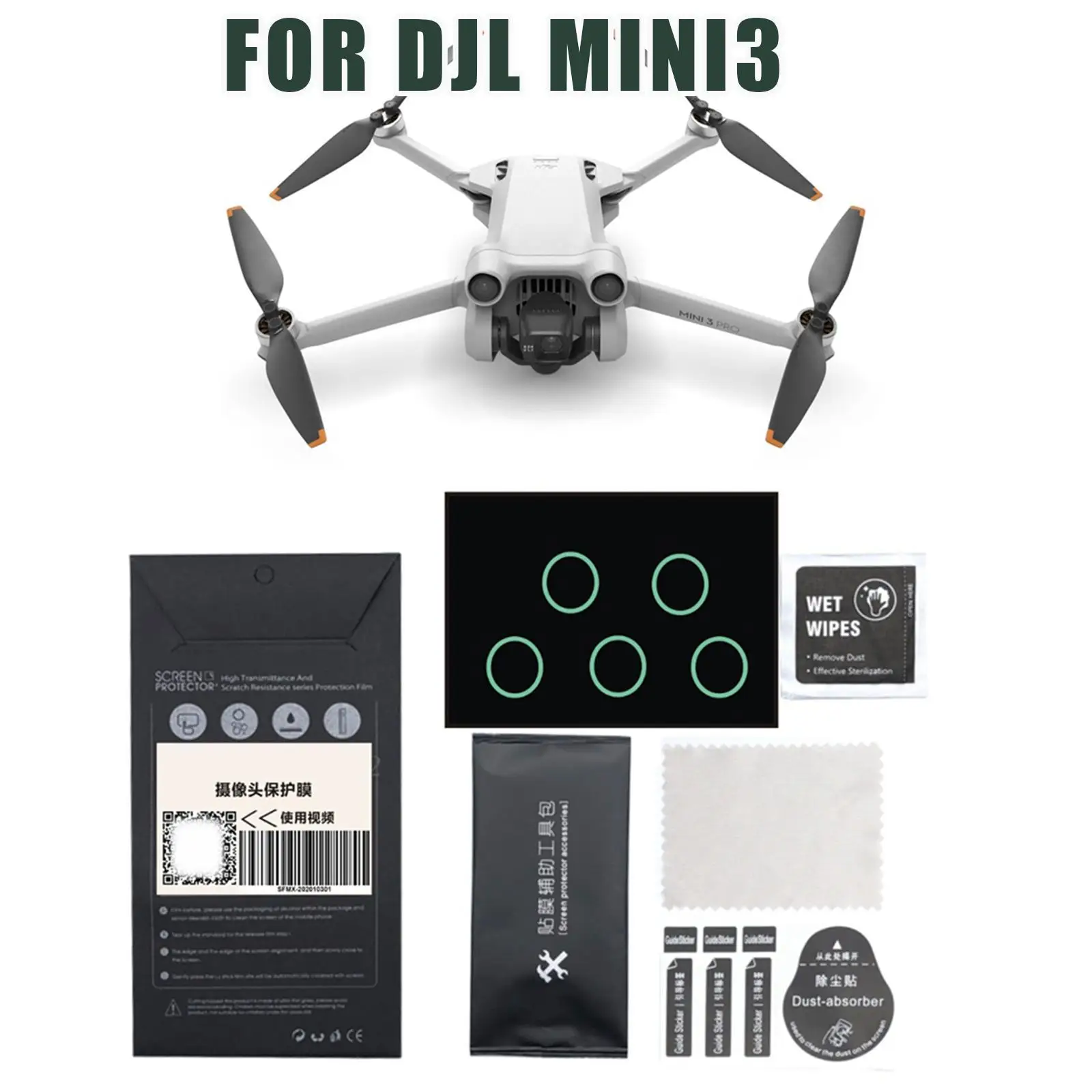 5pcs Lens Protectior For DJI Mini 3 PRO Drone Lens Film For Mini3PRO Lens Protection Nano Film Explosion Proof HD Film Accessory
5pcs Lens Protectior For DJI Mini 3 PRO Drone Lens Film For Mini3PRO Lens Protection Nano Film Explosion Proof HD Film Accessory