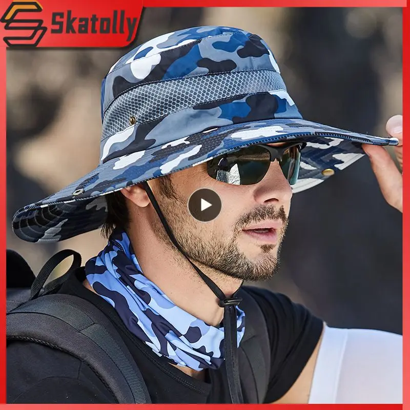 Men Bucket Hat Tactical Camouflage Outdoor Sports Cap UV Protection Breathable Military Camouflage Hiking Hunting Cap Sun Hat
Men Bucket Hat Tactical Camouflage Outdoor Sports Cap UV Protection Breathable Military Camouflage Hiking Hunting Cap Sun Hat